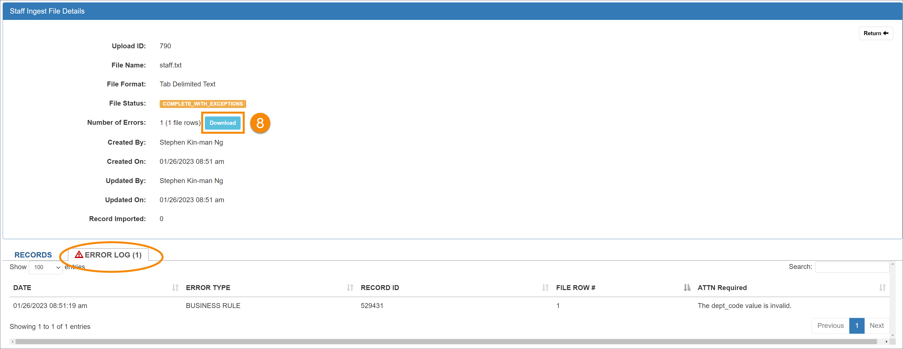 faculty ingest file details