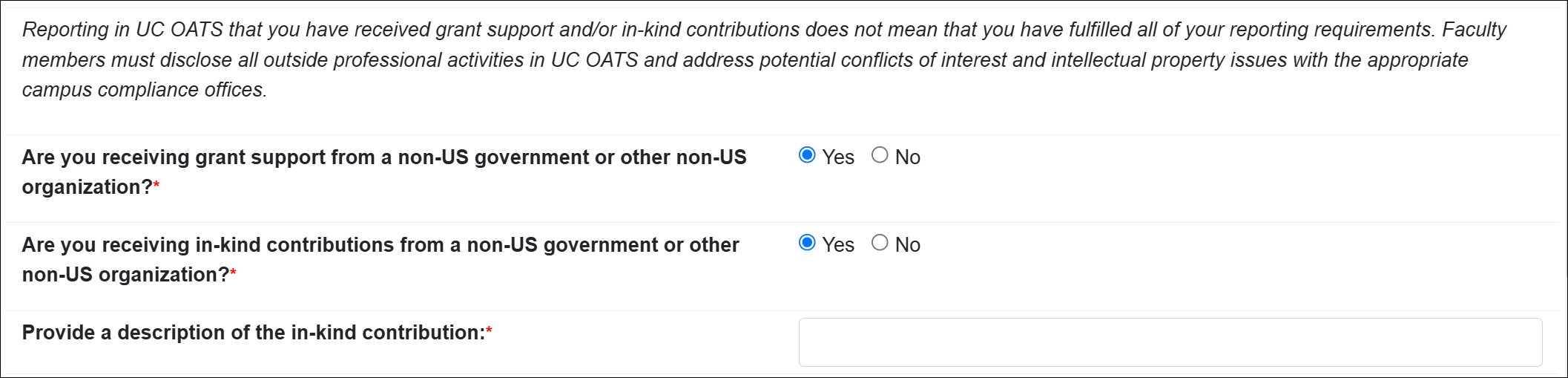 In-kind Contibution questions